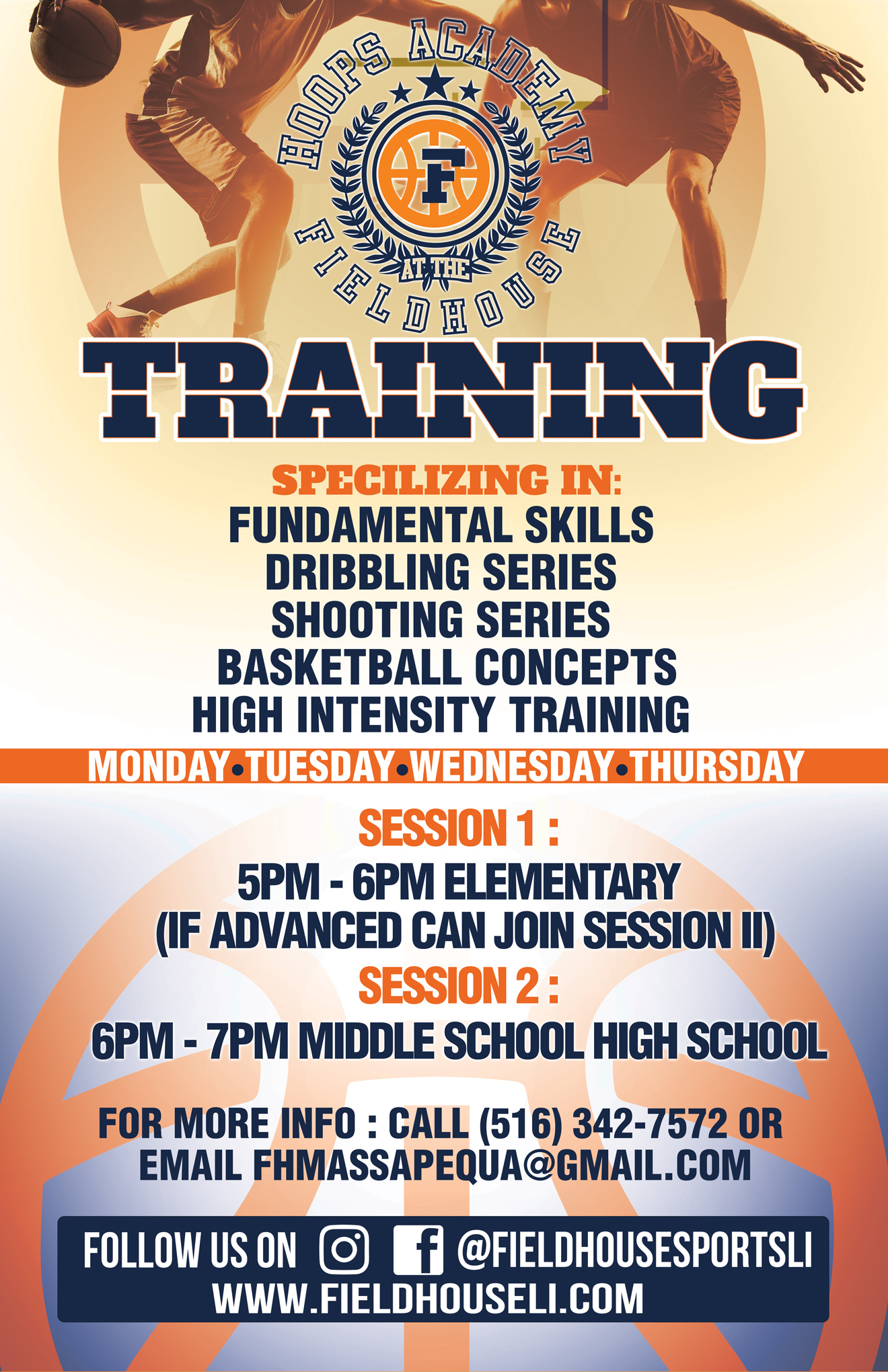 Hoops Academy Training at the Fieldhouse